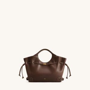Virelle Drawstring Tote Bag - Brown
