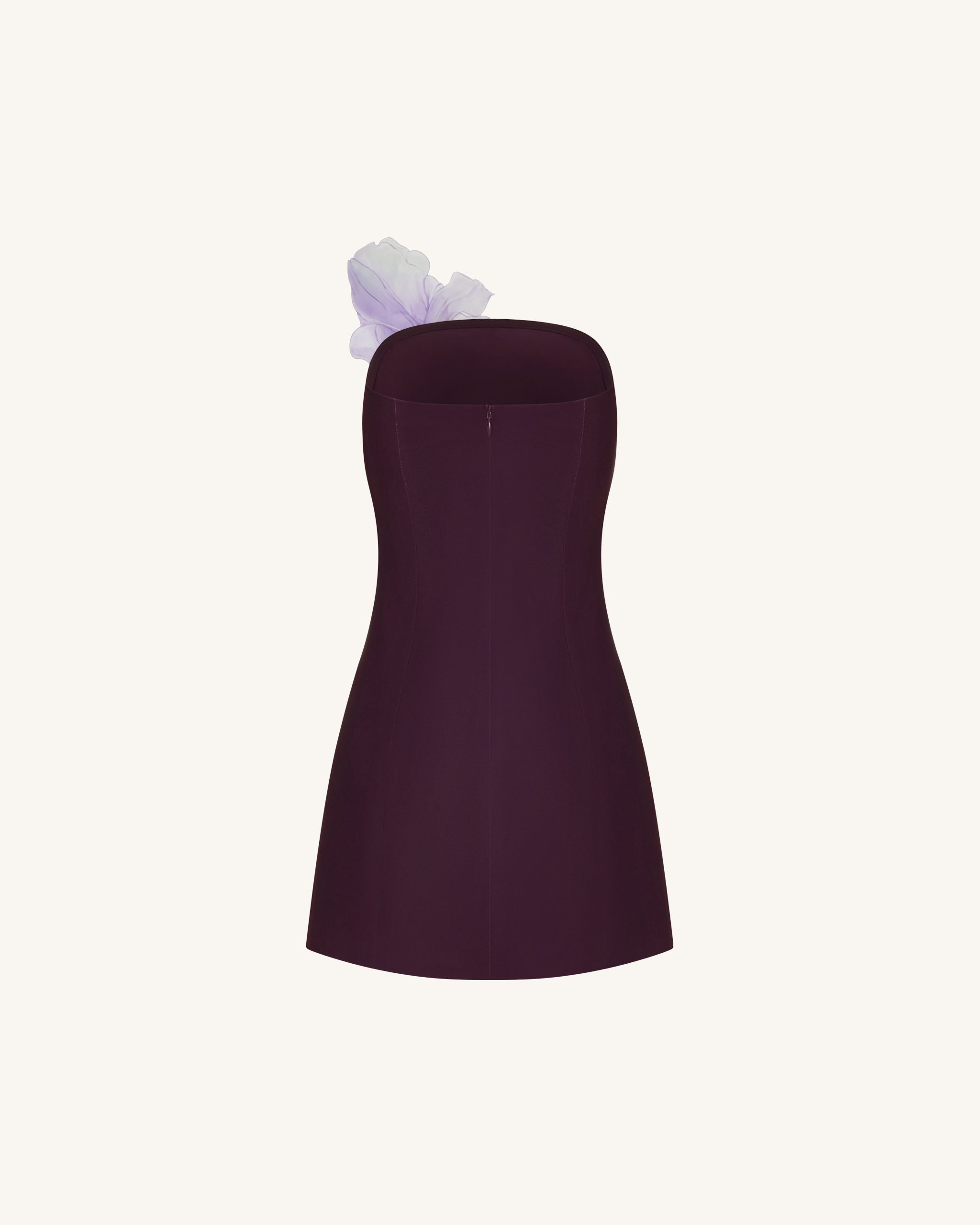 Floral Printed Mini Dress - Purple - Image 4