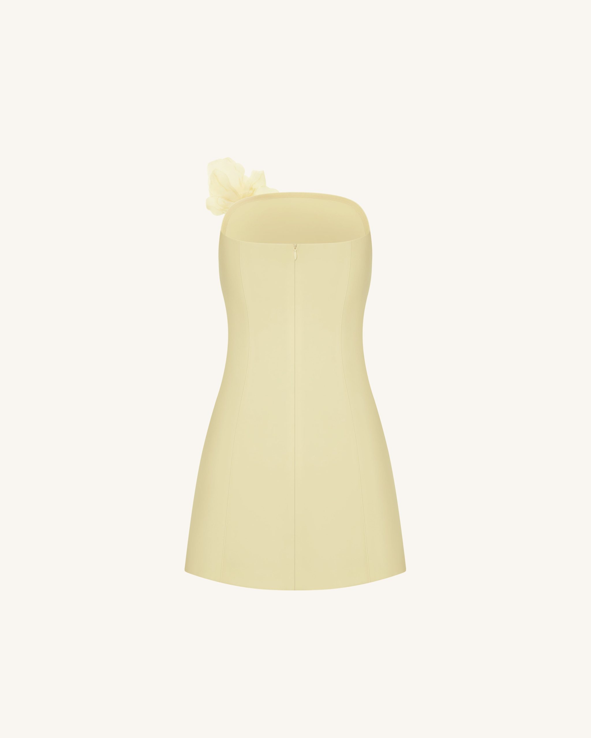 Floral Printed Mini Dress - Yellow - Image 4