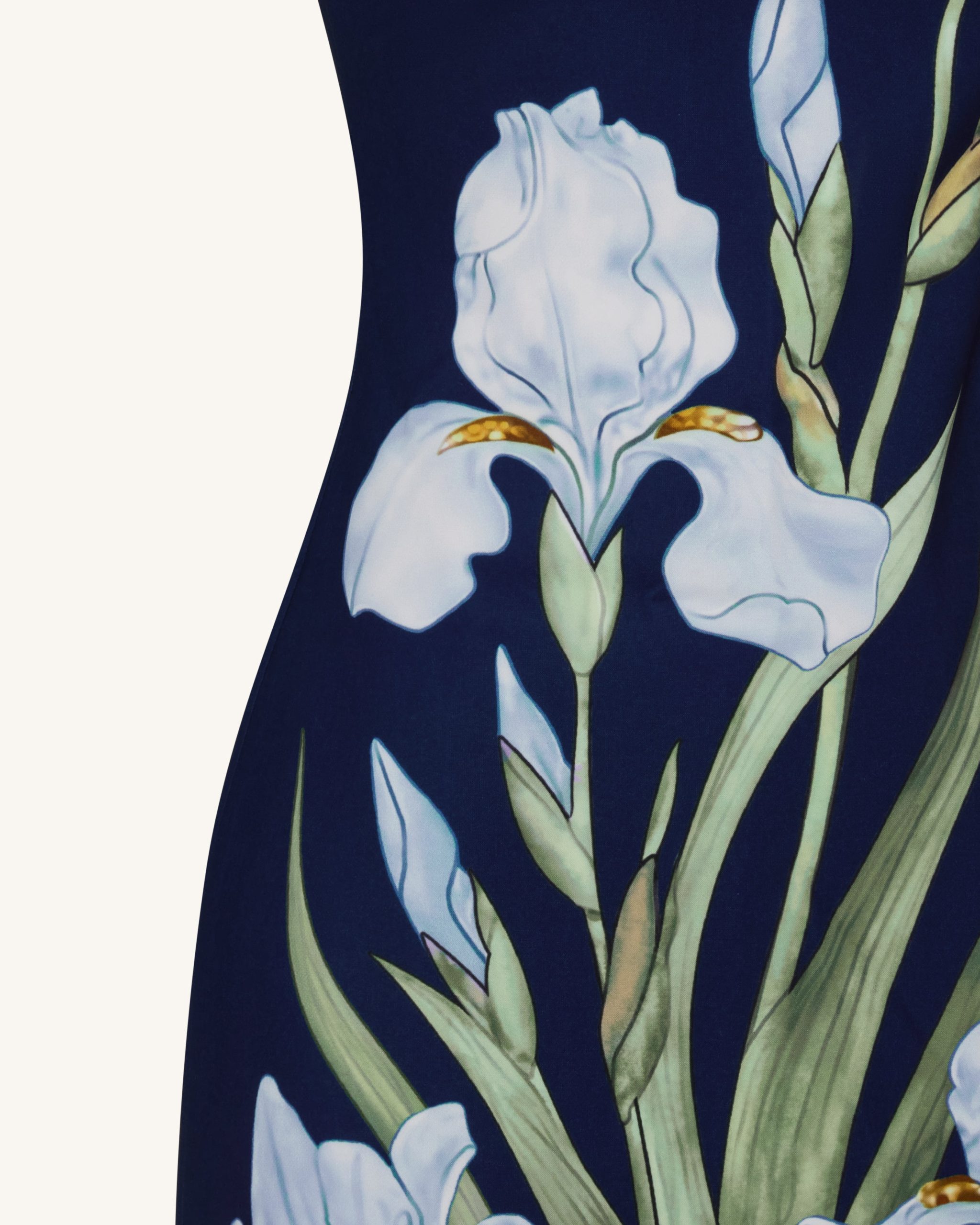 Floral Printed Mini Dress - Navy blue - Image 5
