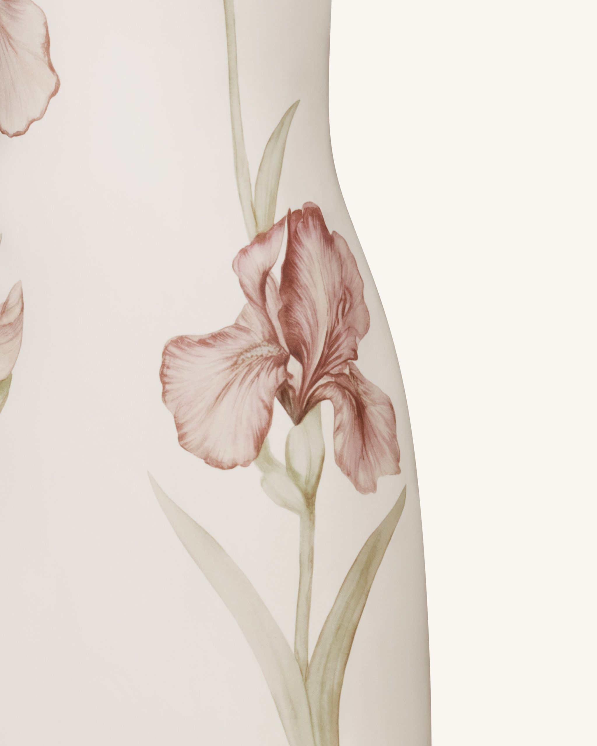 Jeweled Halter Iris Motif Dress - Ivory/Pink - Image 5