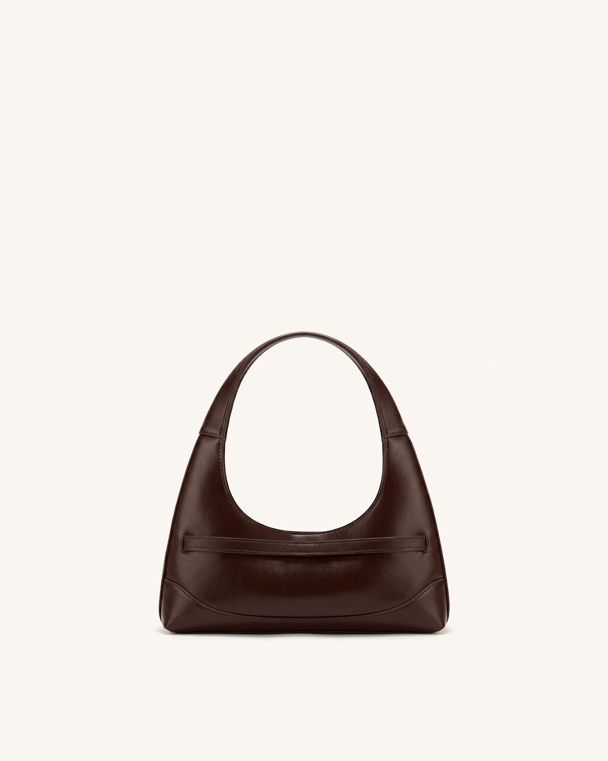 Noelle Belted Shoulder Bag - Dark Brown - Image 3