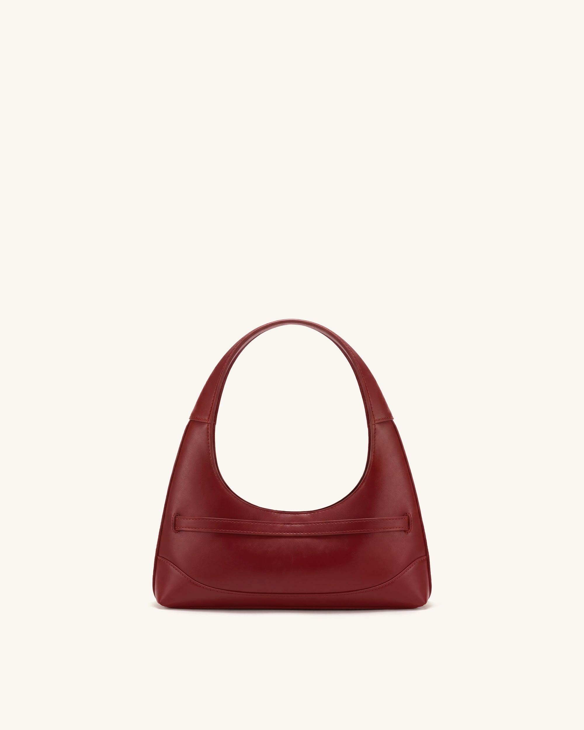 Noelle Belted Shoulder Bag - Deep Burgundy - Image 4