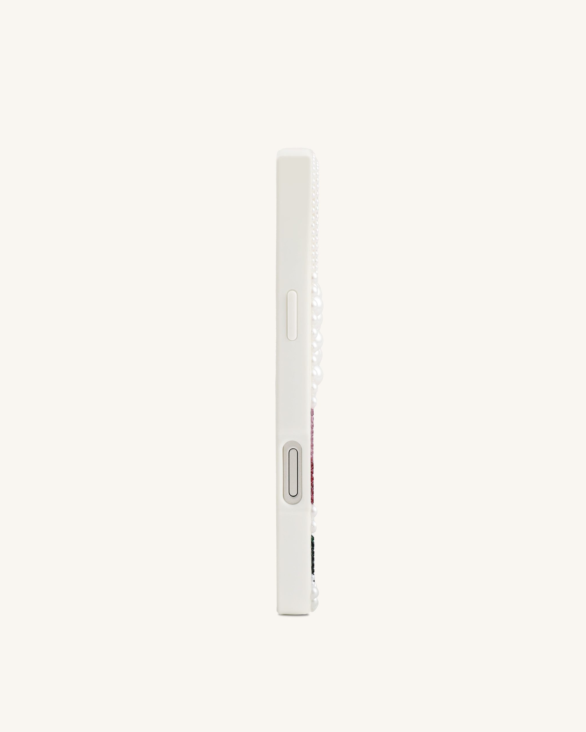 Tulip Faux Pearl Phone Case - White - Image 3