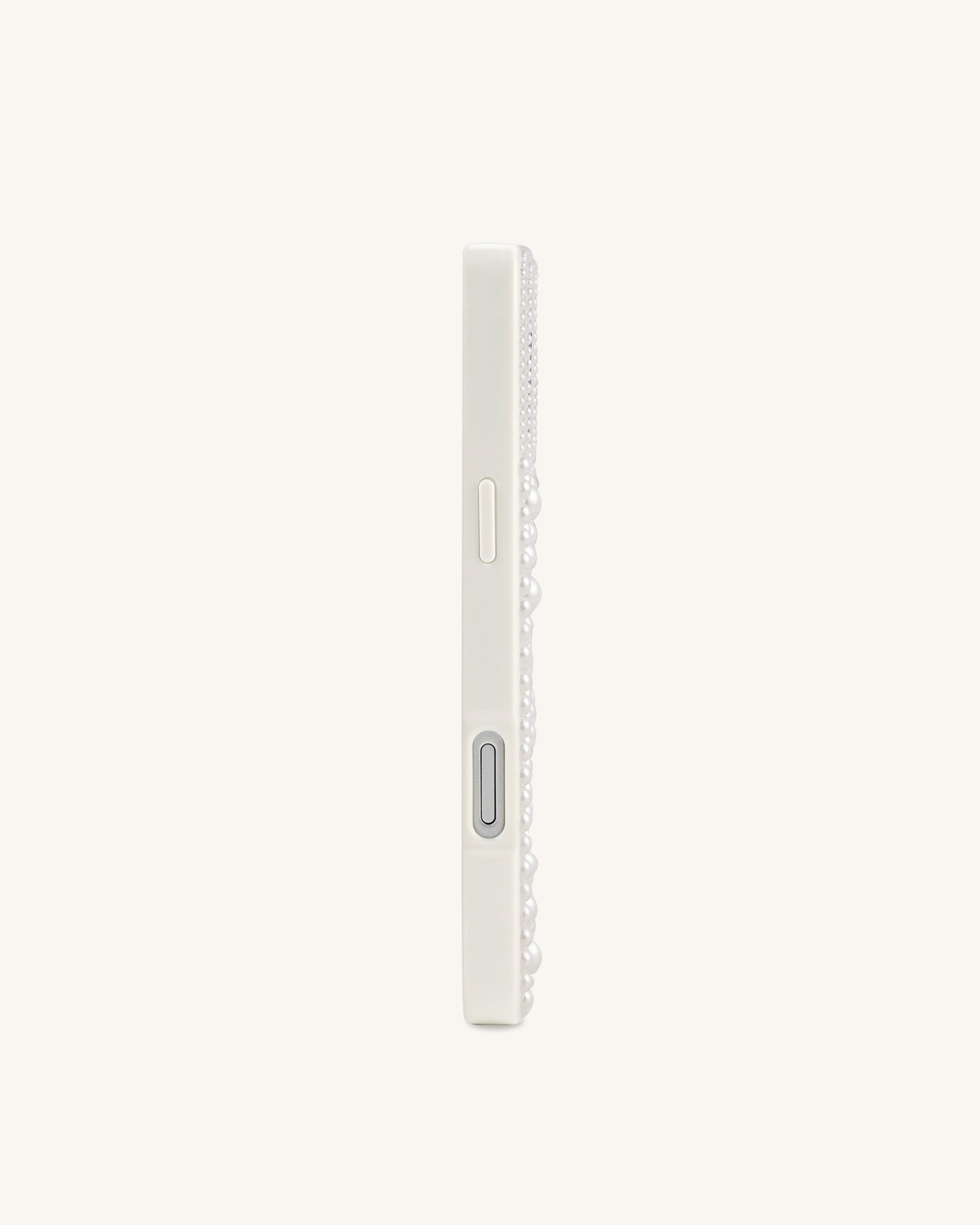 Lemon Slice Faux Pearl Phone Case - White - Image 3