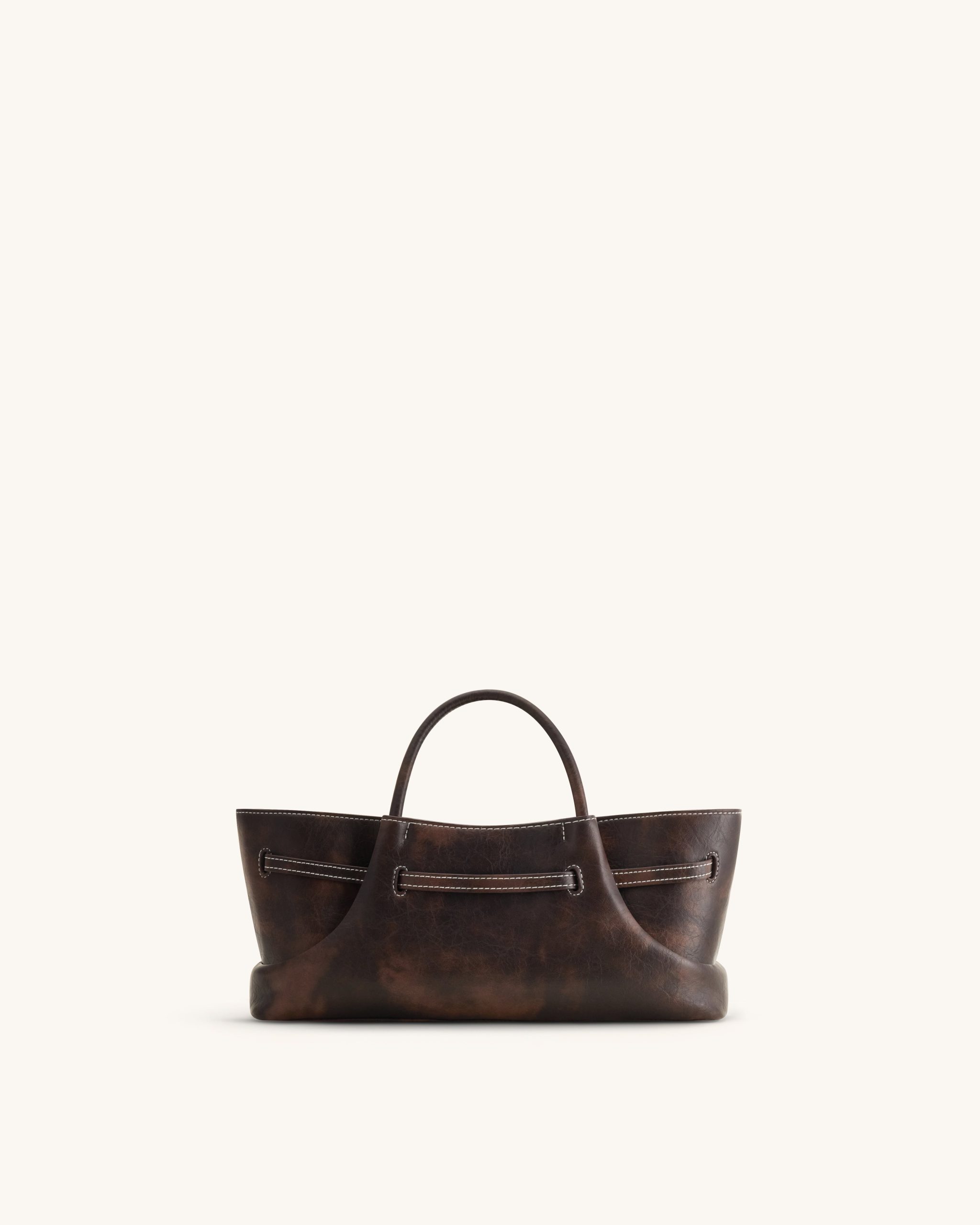 Maeve Dachshund Metal Charm Tote Bag - Deep Coffee - Image 5