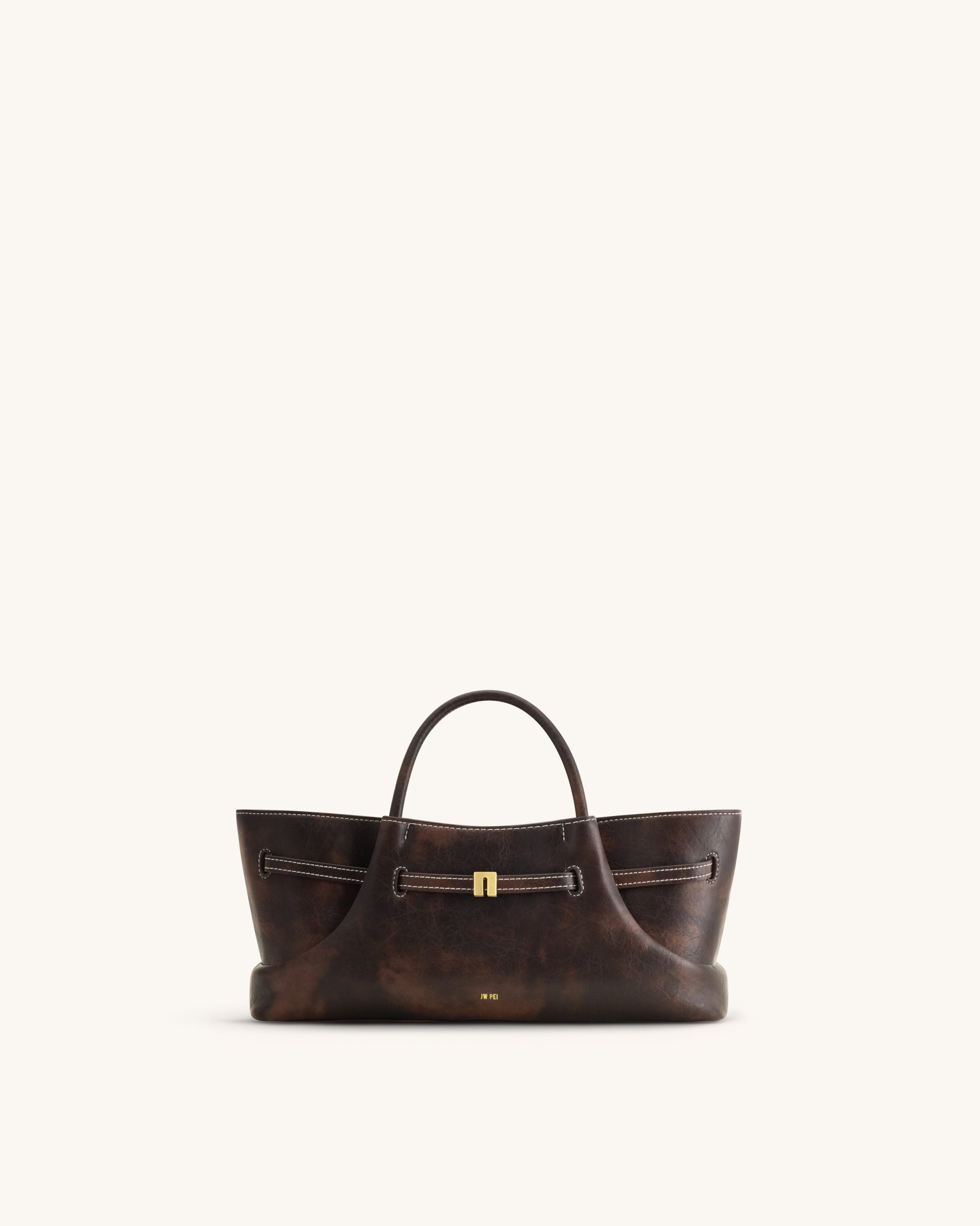 Maeve Dachshund Metal Charm Tote Bag - Deep Coffee - Image 3
