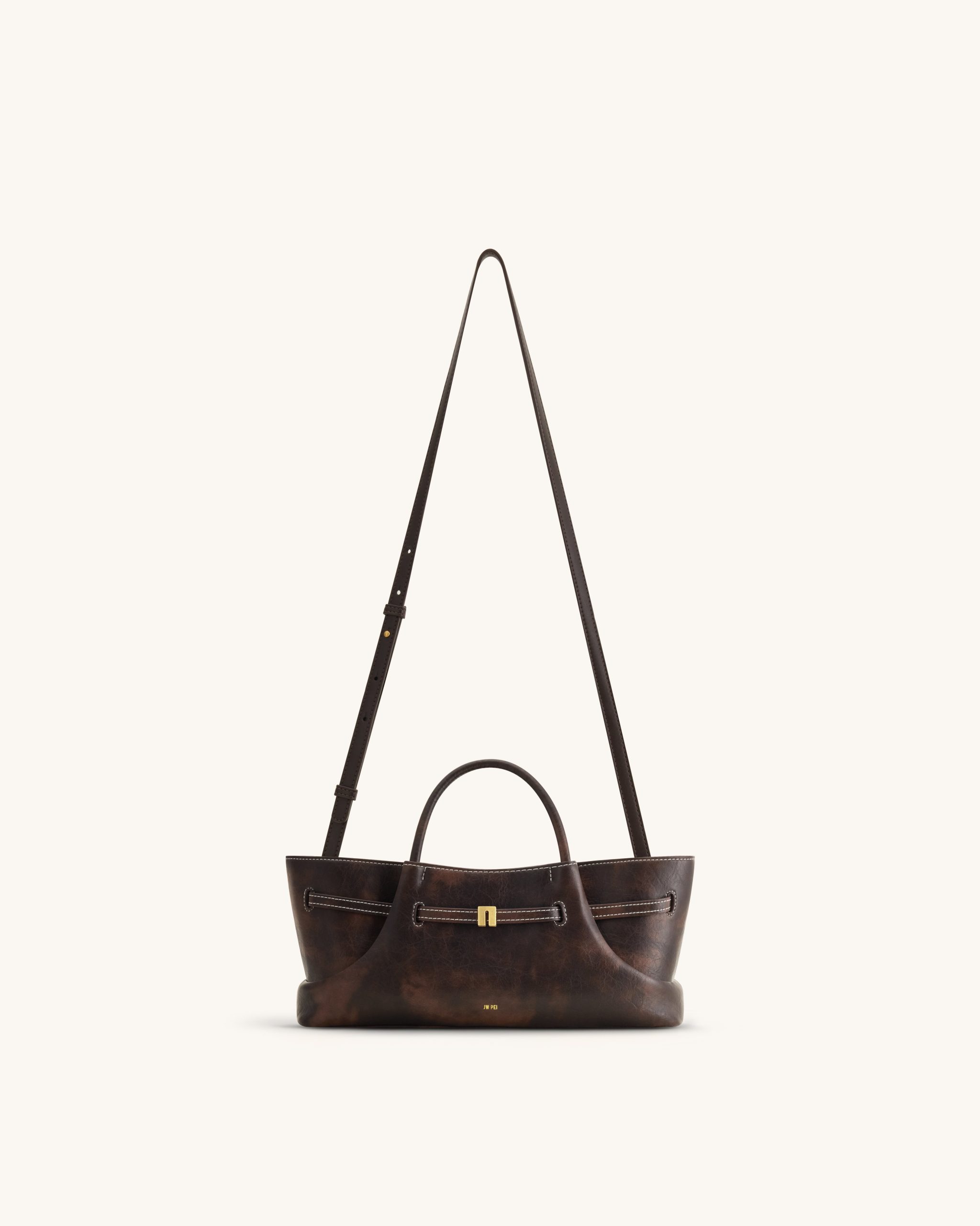 Maeve Dachshund Metal Charm Tote Bag - Deep Coffee - Image 2