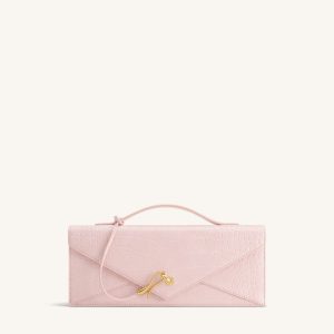 Celeste Envelope Top Handle Bag - Pink Croc