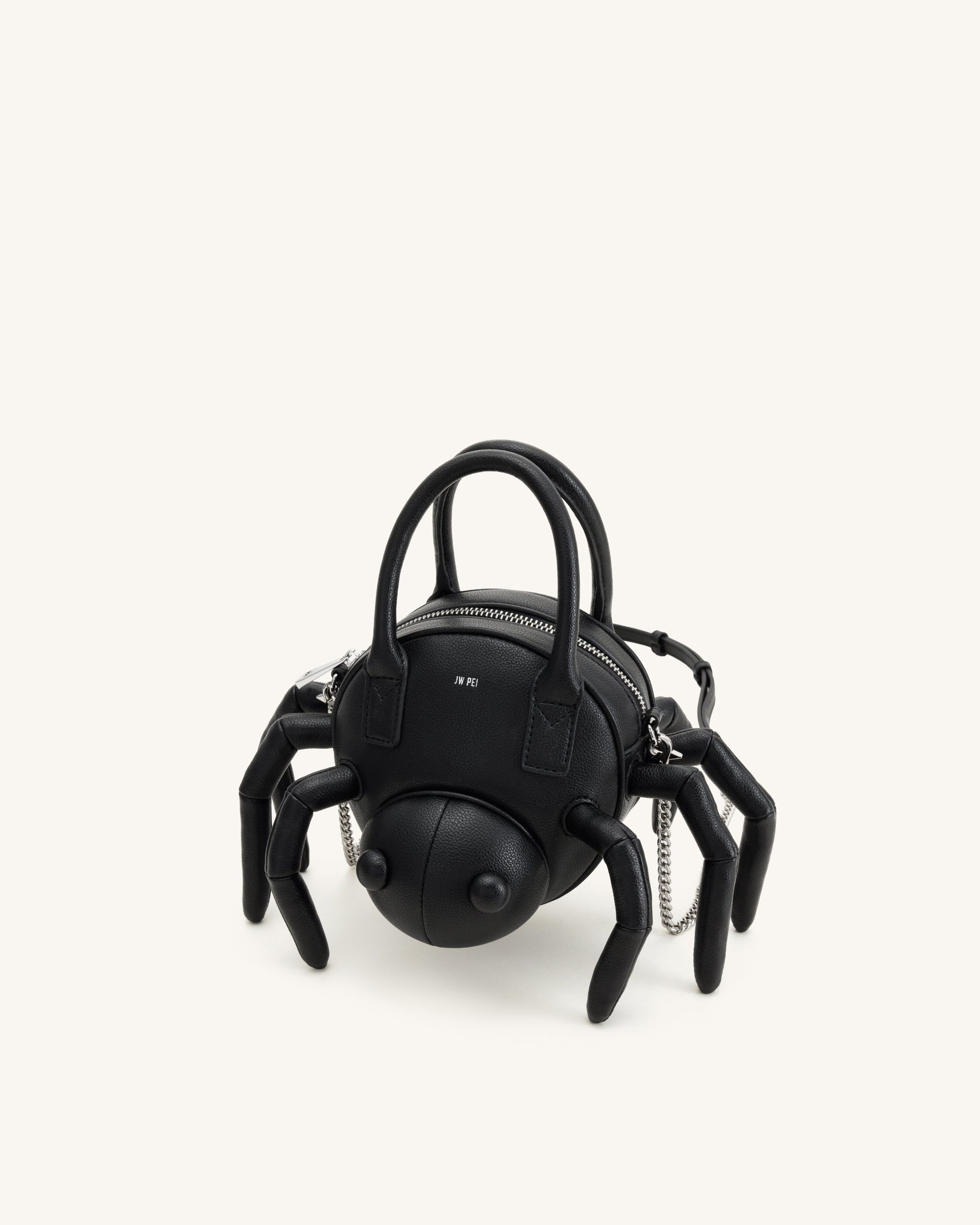 Siena Spider Shaped Top Handle Bag - Black - Image 3