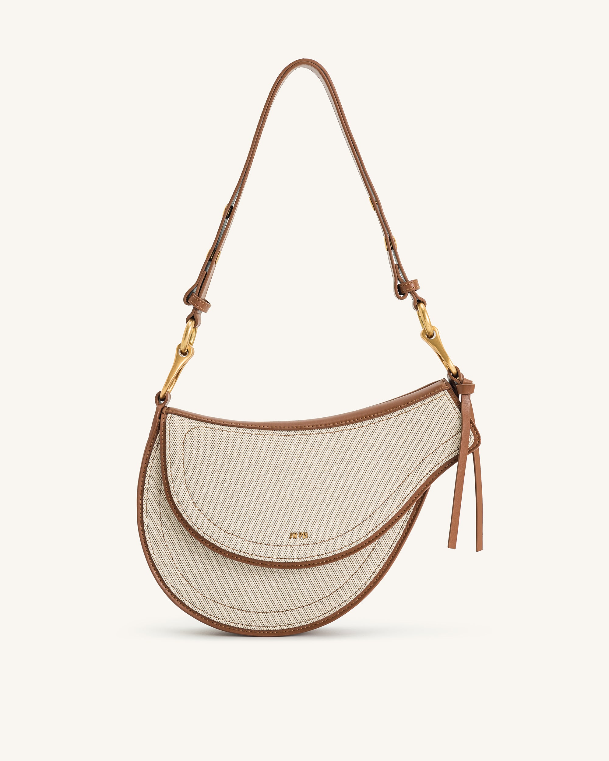 Ashlie Crossbody Bag - Brown Canvas