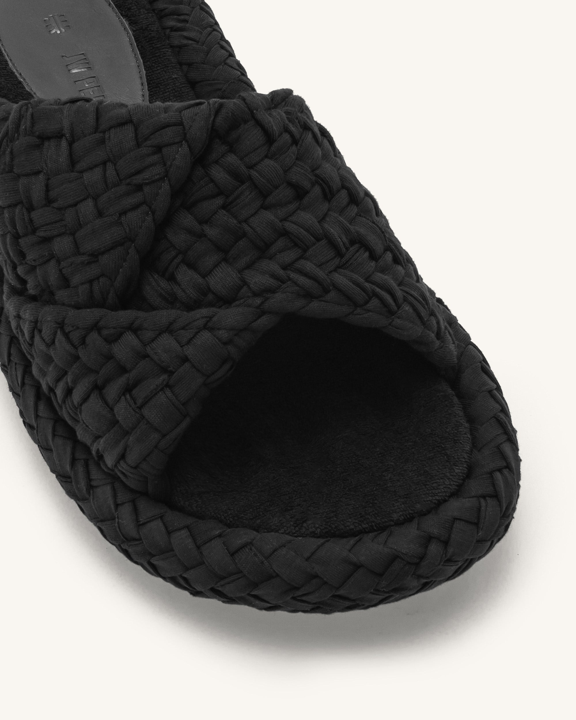 Lilah Woven Platform Sandal - Black - Image 6