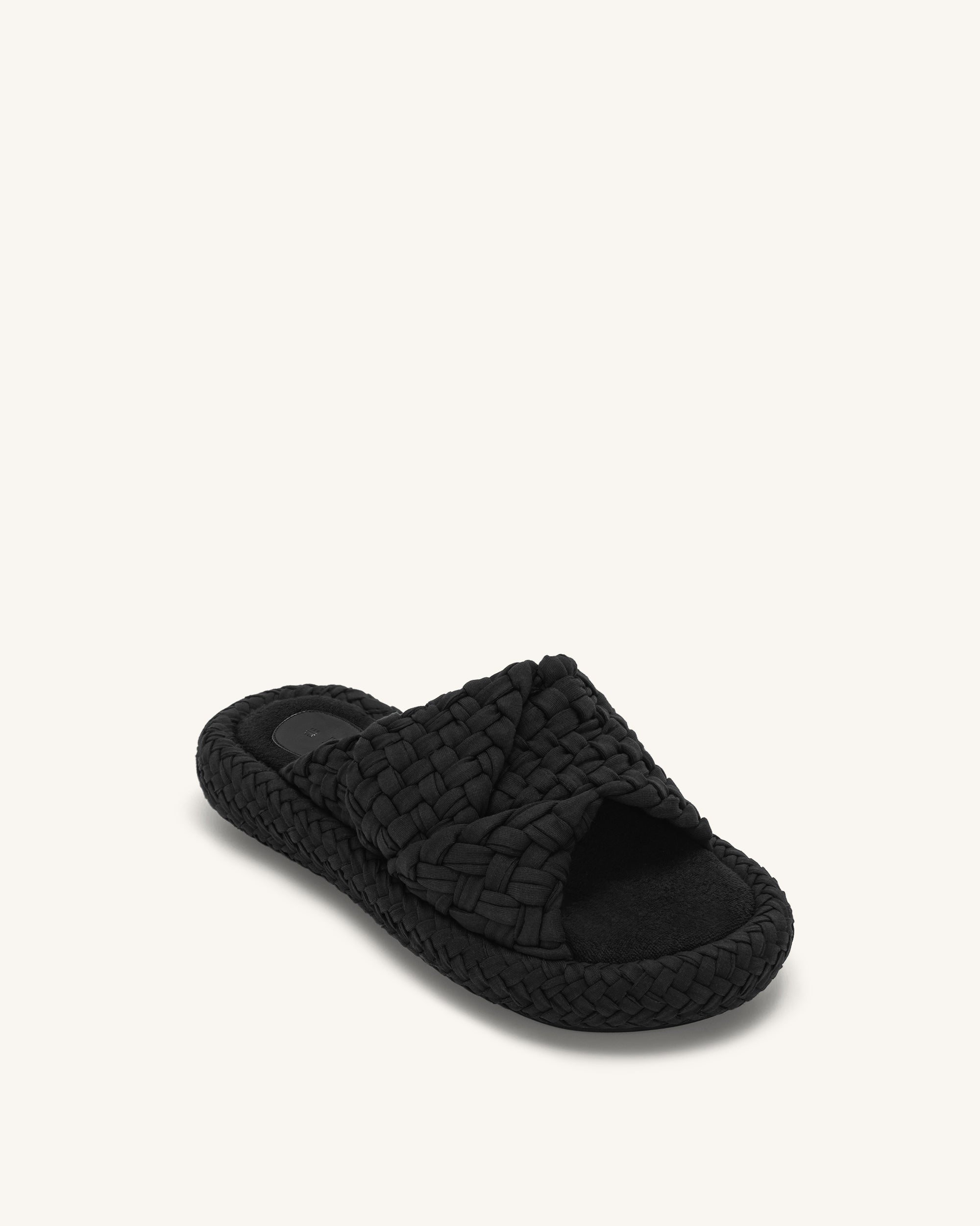 Lilah Woven Platform Sandal - Black - Image 5