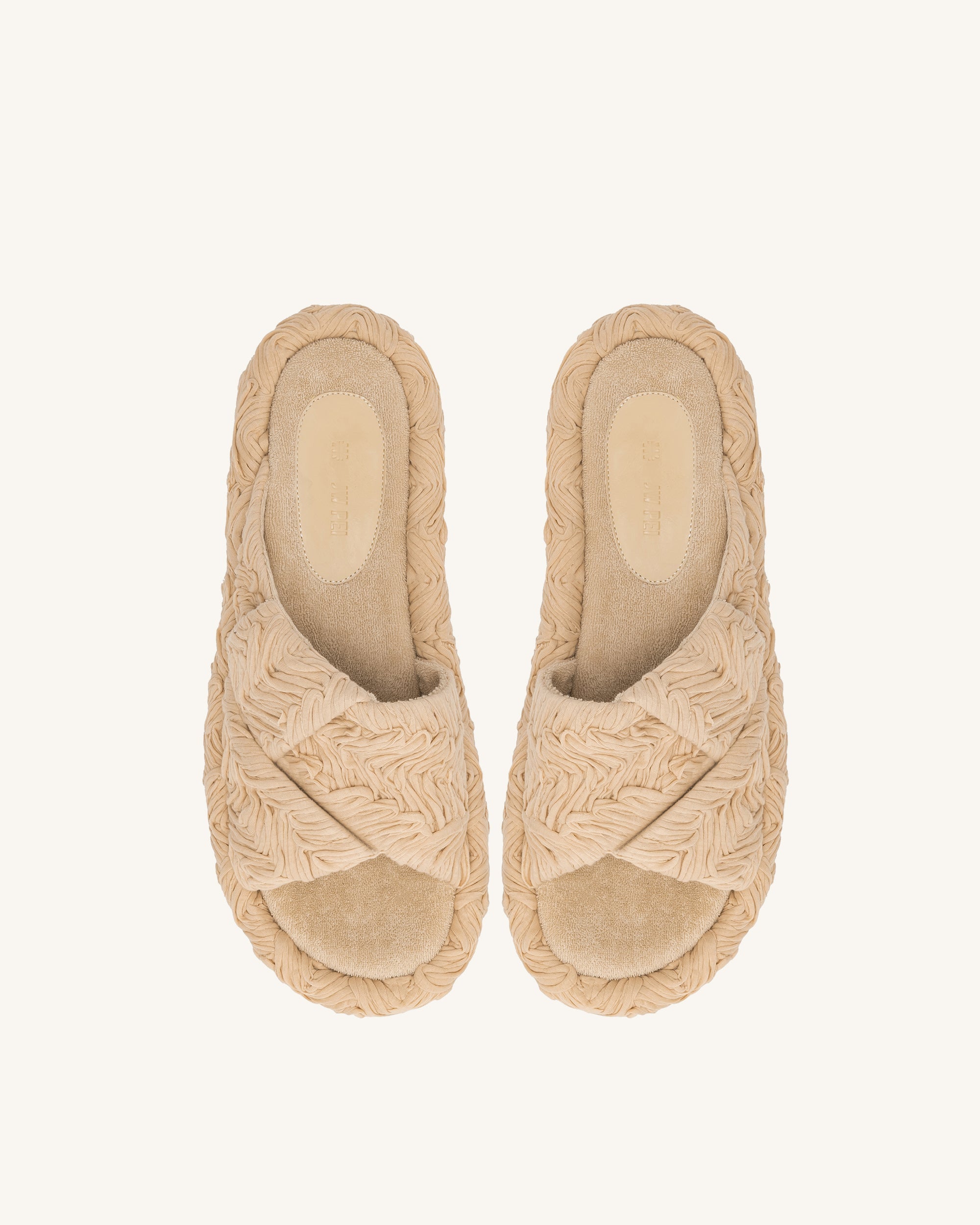 Lilah Woven Platform Sandal - Beige - Image 3