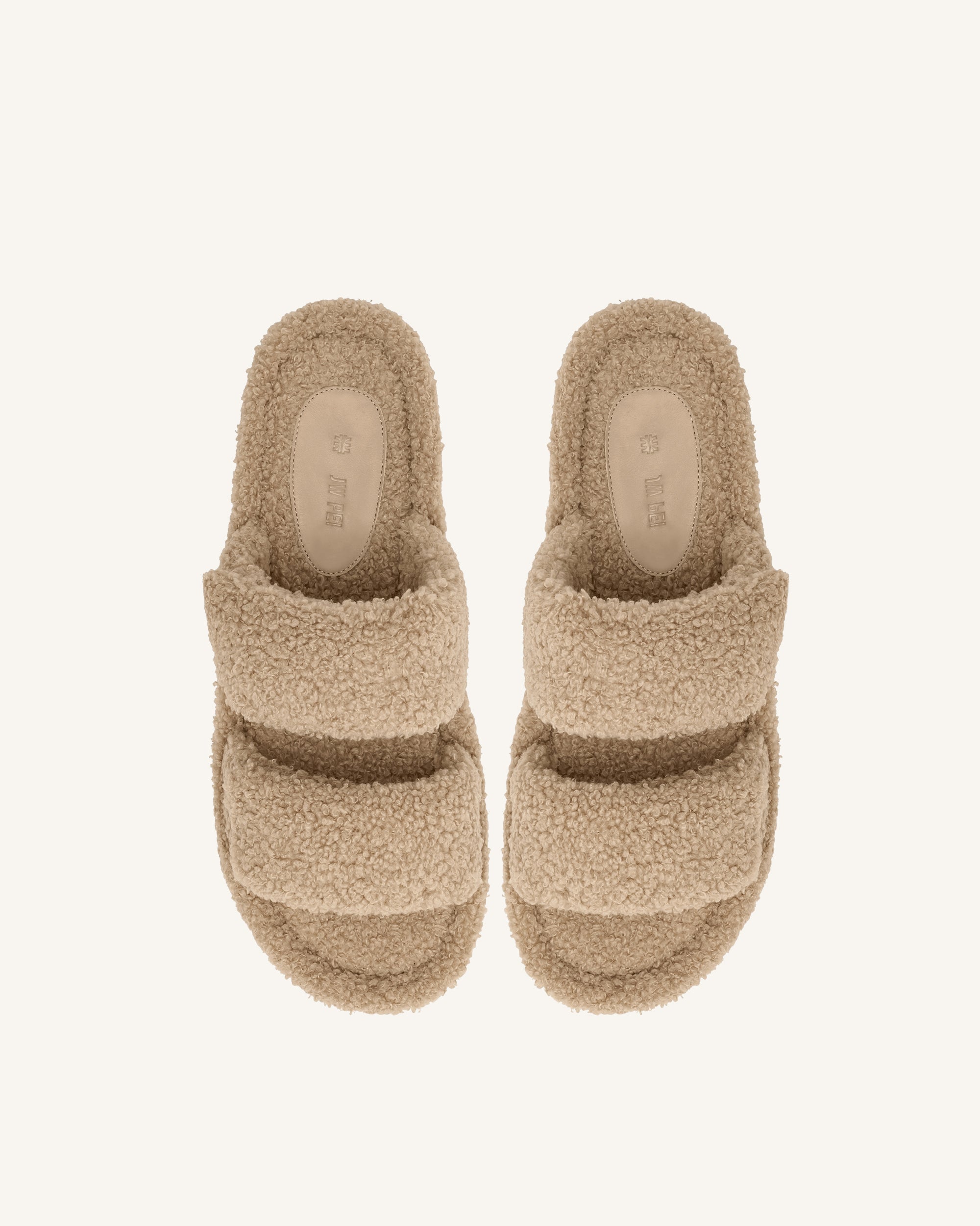 Lexi Faux Fur Platform Sandal - Beige - Image 3