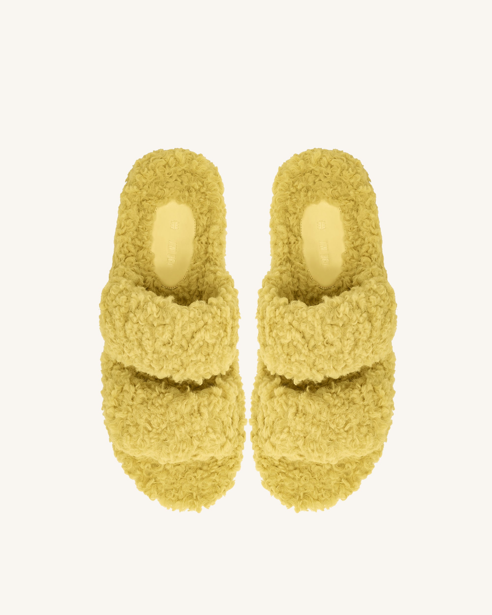 Lexi Faux Fur Platform Sandal - Yellow - Image 3