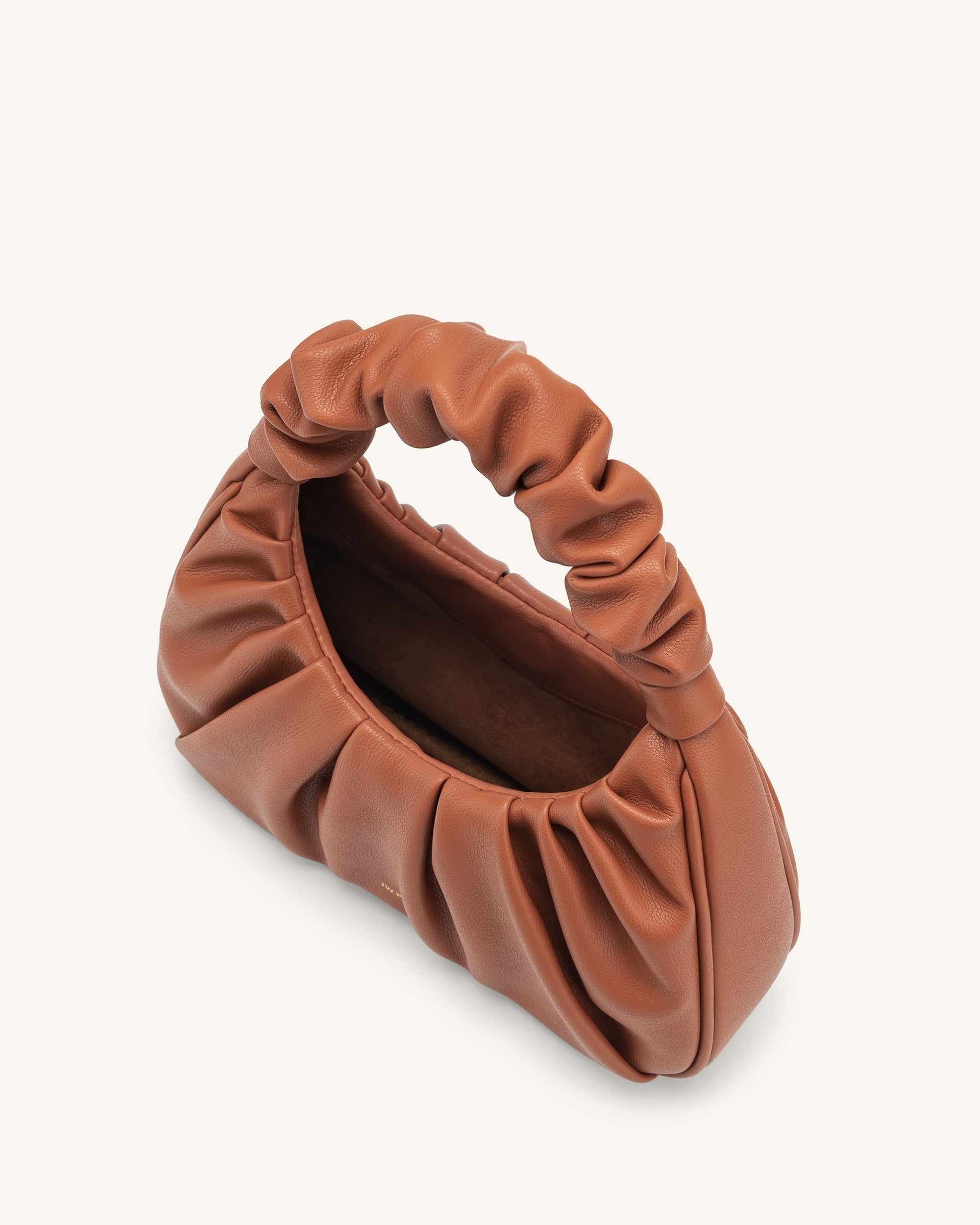 Gabbi Ruched Hobo Handbag - Nutella - Image 4