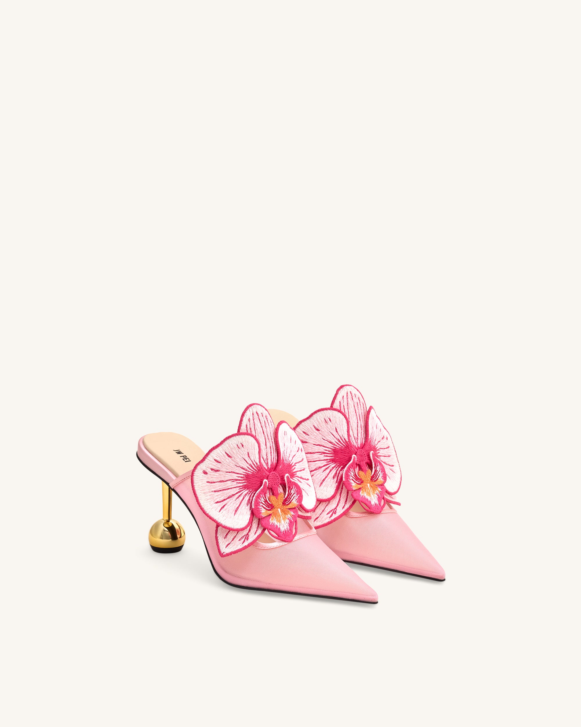Sofia Orchid Sphere Heel Mules - Pink - Image 3