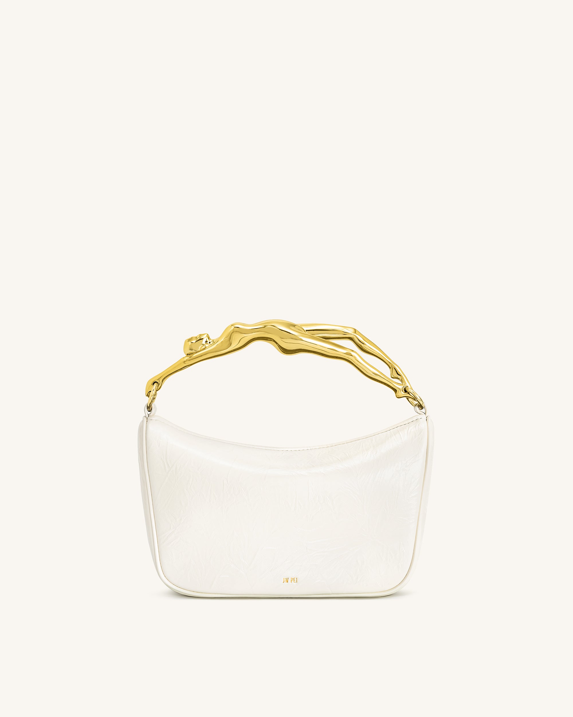 Jenny Human-shaped Handle Handbag - White