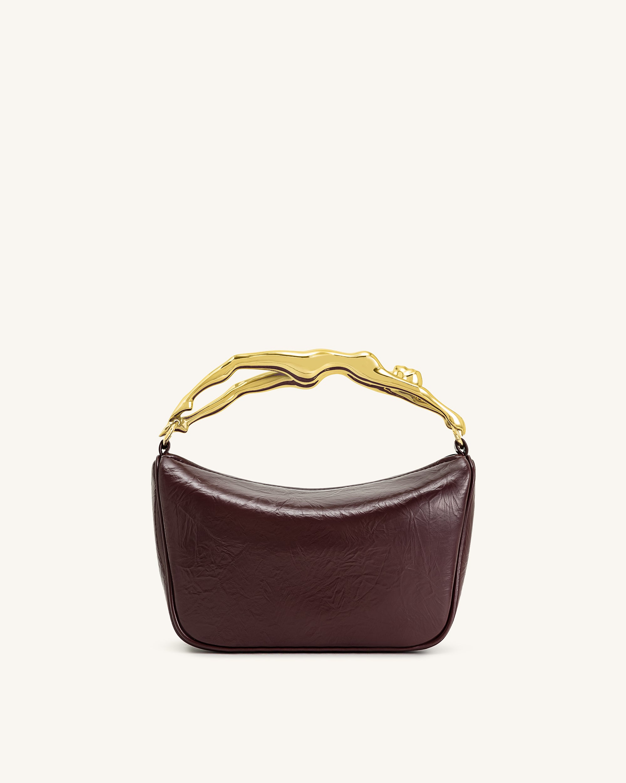 Jenny Human-shaped Handle Handbag - Deep Burgundy - Image 4