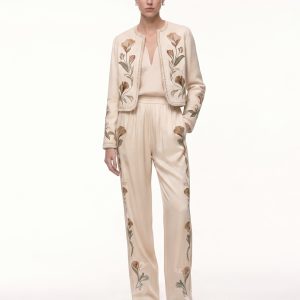 Calla Lily Printed Jacket - Ivory
