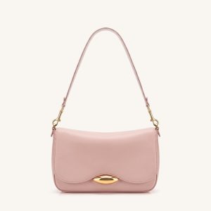 Sofia Classic Flap Shoulder Bag - Nude Pink