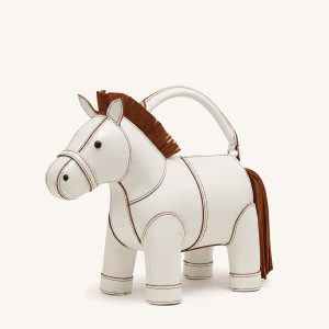 Harper Horse Top Handle Bag - White