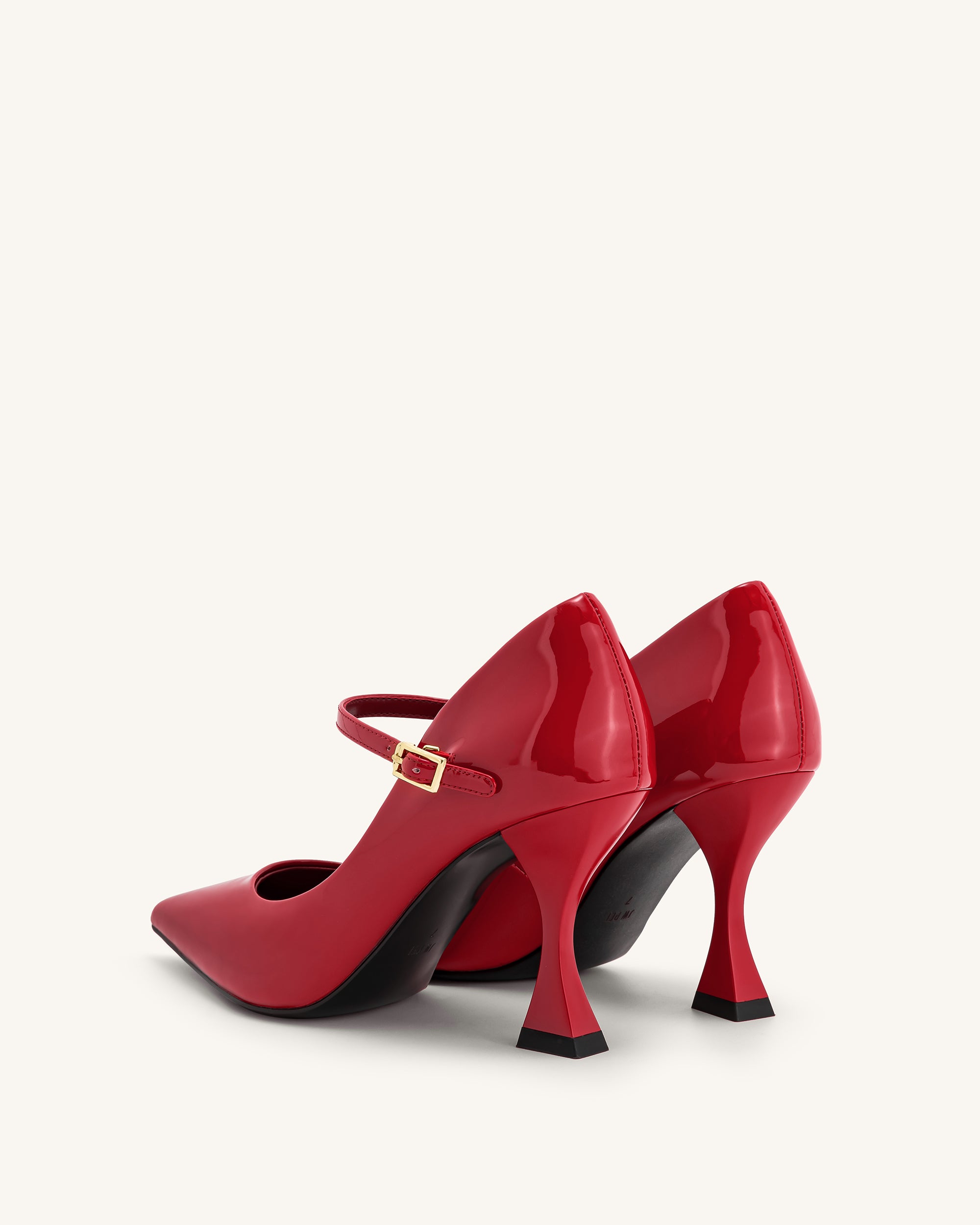 Thalina Patent Leather Pumps - Red - Image 5