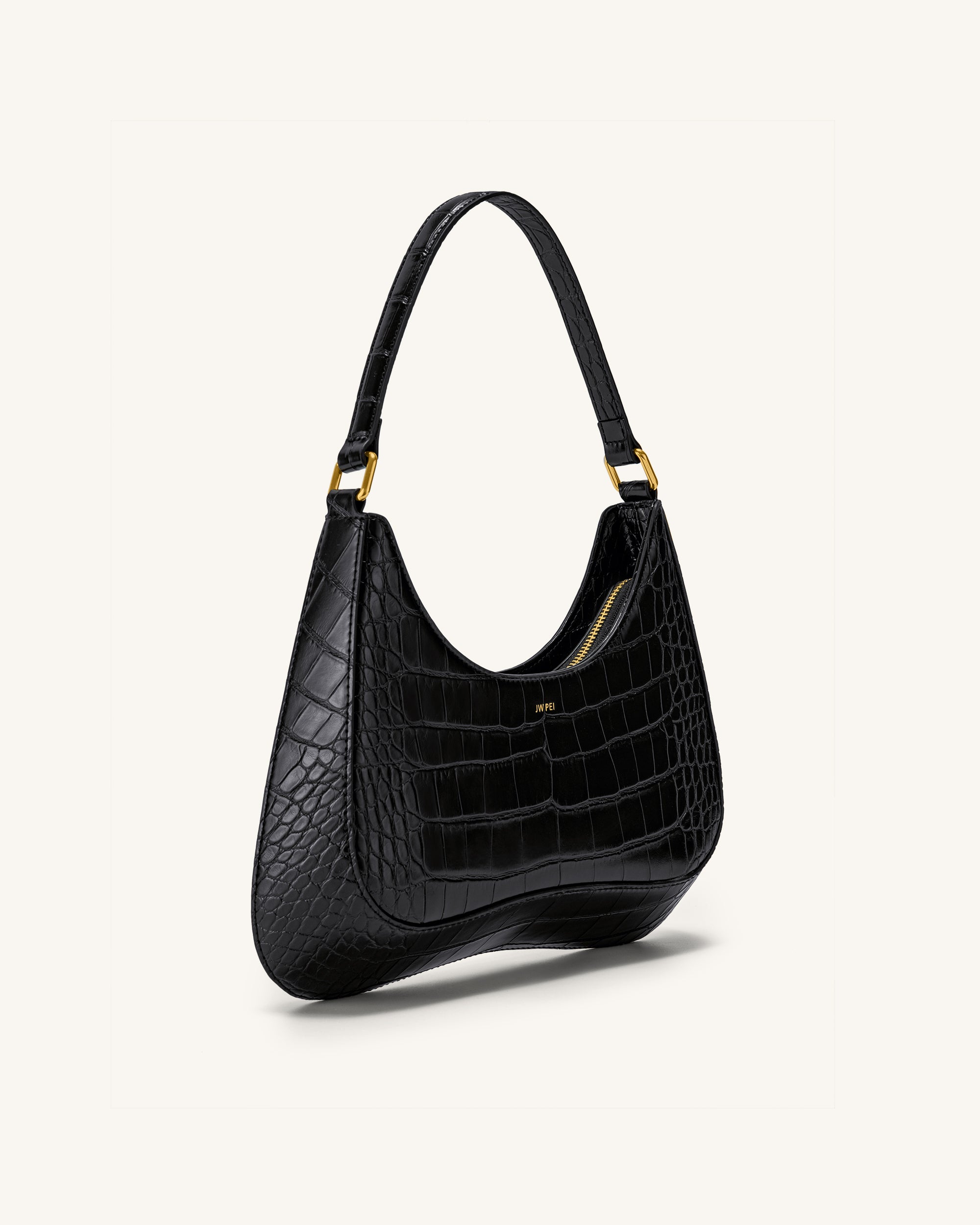 Ruby Shoulder Bag - Black Croc - Image 2