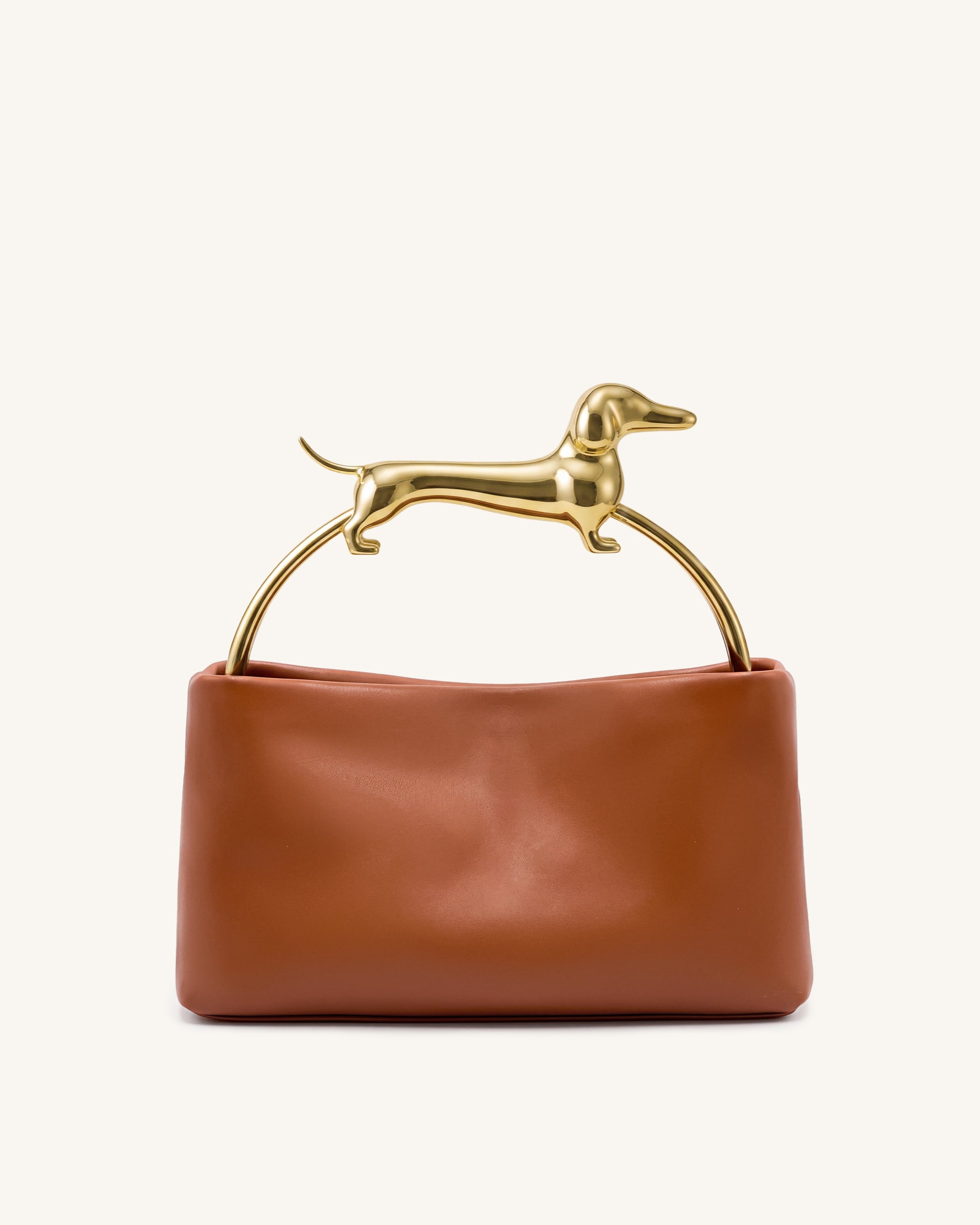 Maeve Dachshund Handle Bag - Cognac - Image 3