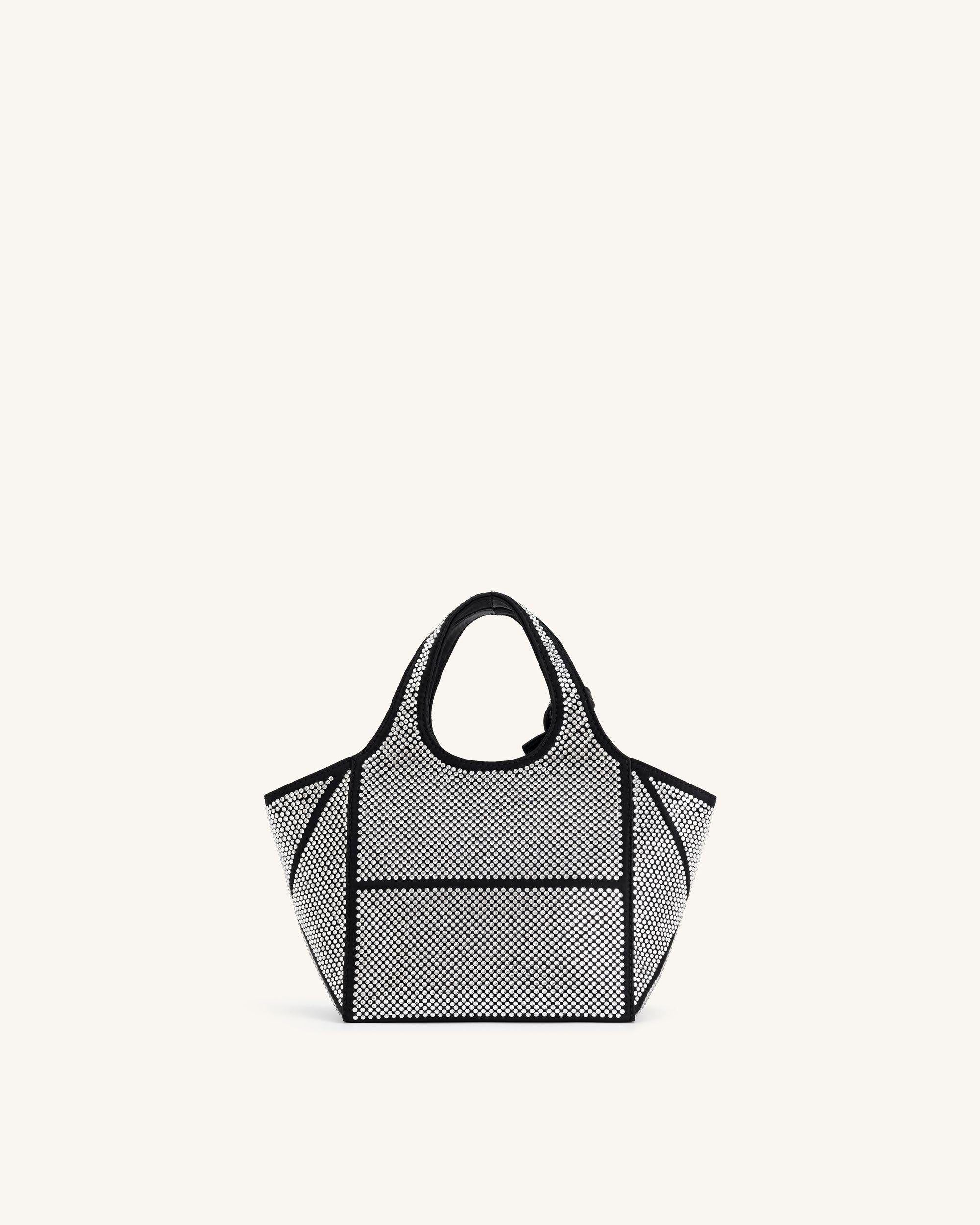 Eliana Artificial Crystal Mini Tote Bag - Anthracite - Image 3