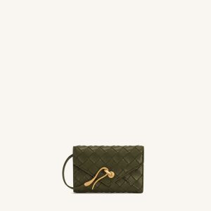 Celeste Woven Texture Envelope Wallet - Grass Green