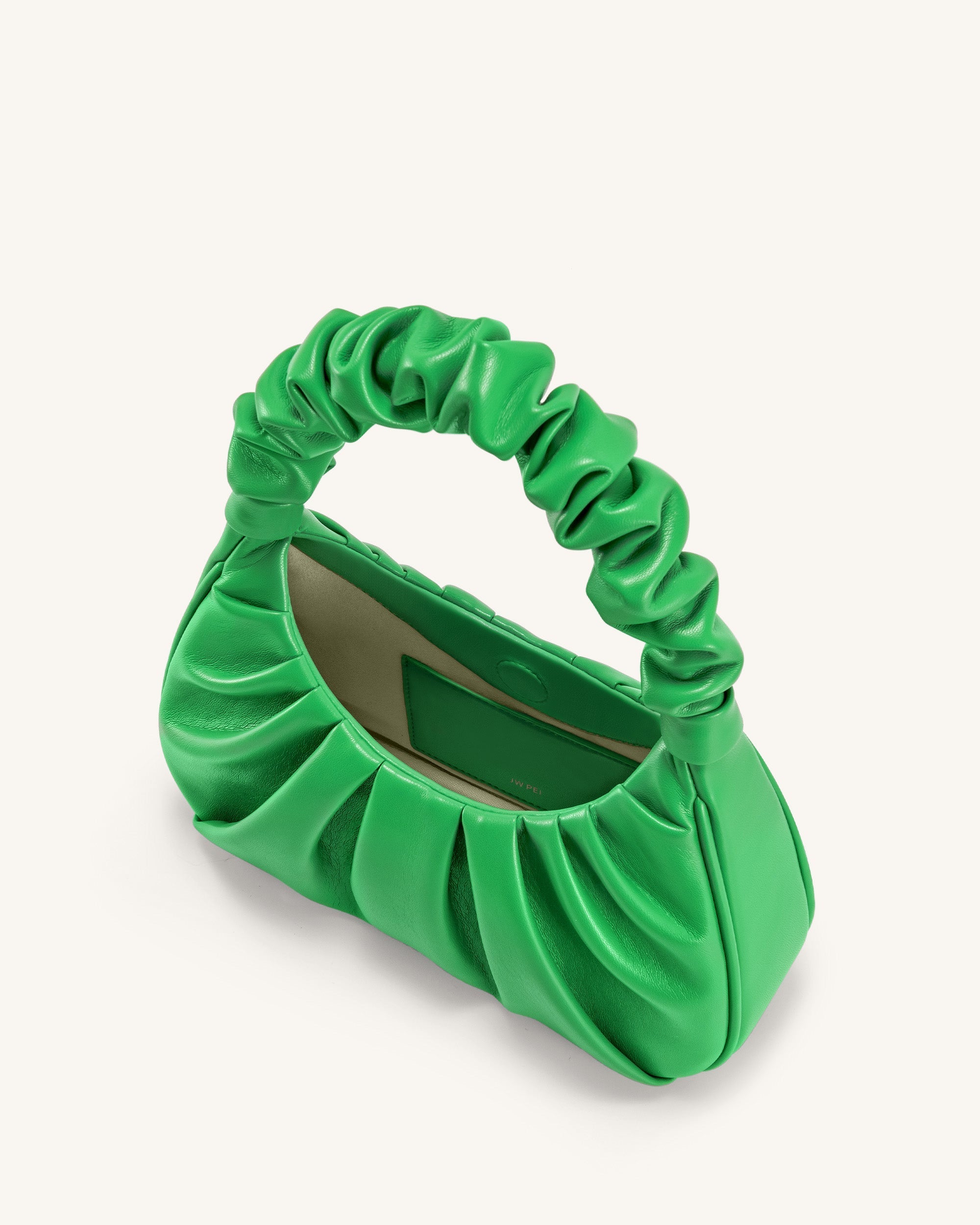 Gabbi Ruched Hobo Handbag - Grass Green - Image 4