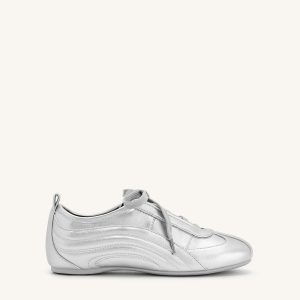 Ferne Streamlined Lustrous Sneakers - Silver