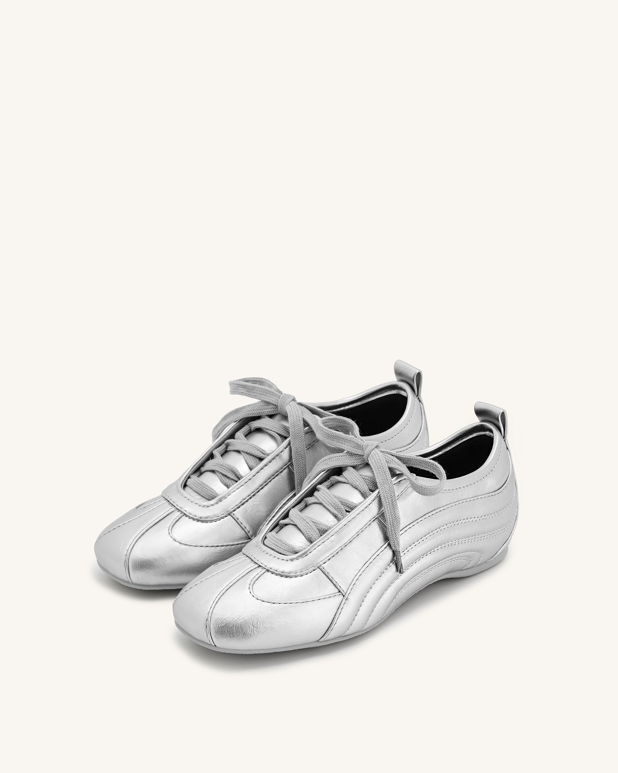 Ferne Streamlined Lustrous Sneakers - Silver - Image 2