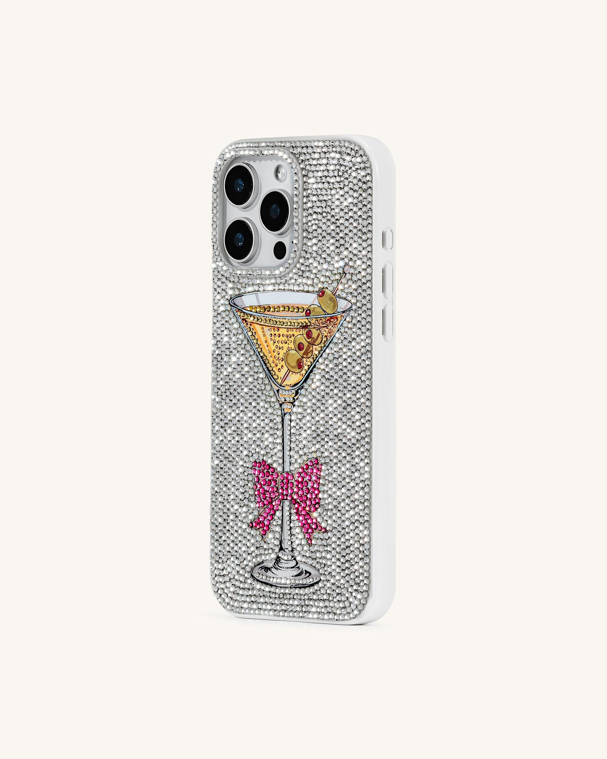 Sparkling Martini Phone Case - Multicolor White - Image 2