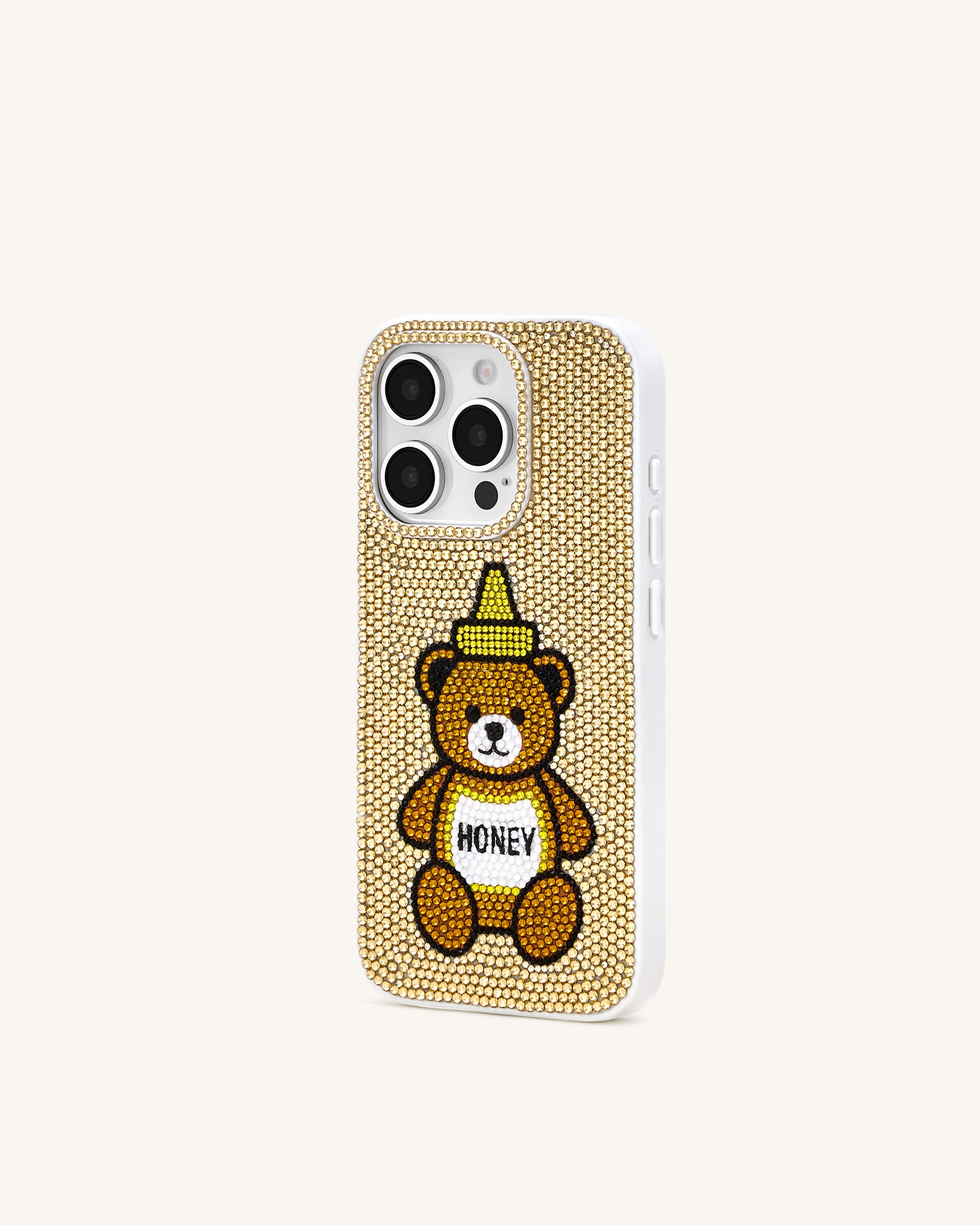 Honey Bear Artificial Crystal Phone Case - Neutral - Image 2