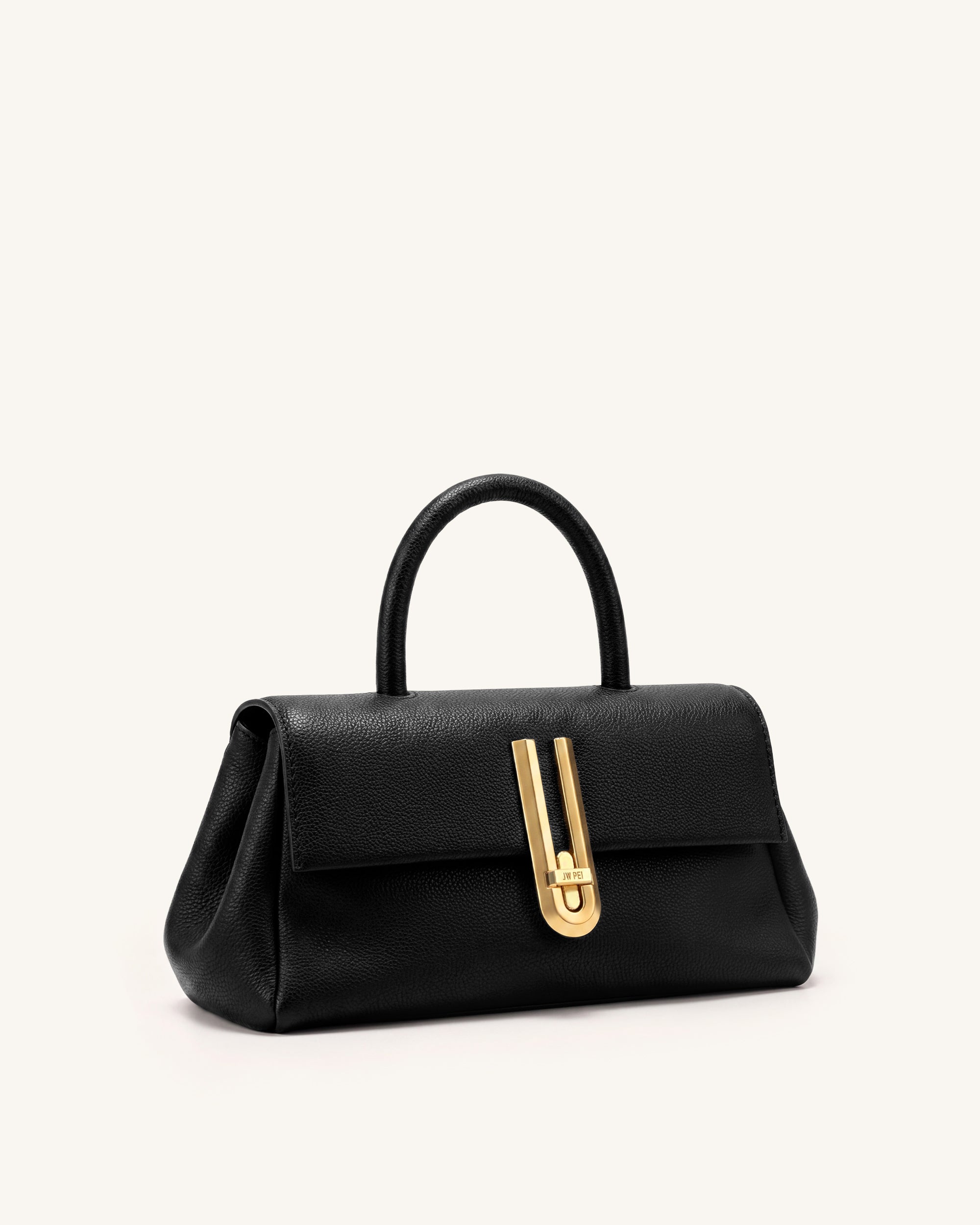 Evania U-Lock Top Handle Bag - Black - Image 2