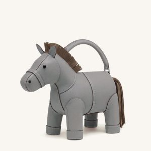 Harper Horse Top Handle Bag - Grey