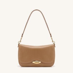 Sofia Classic Flap Shoulder Bag - Brown