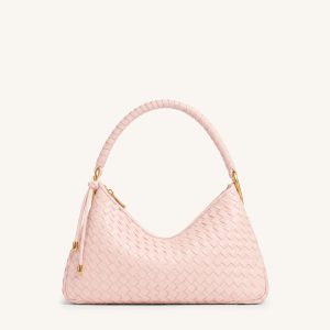 Lorena Woven Shoulder Bag - Light Pink