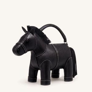 Harper Horse Top Handle Bag - Black