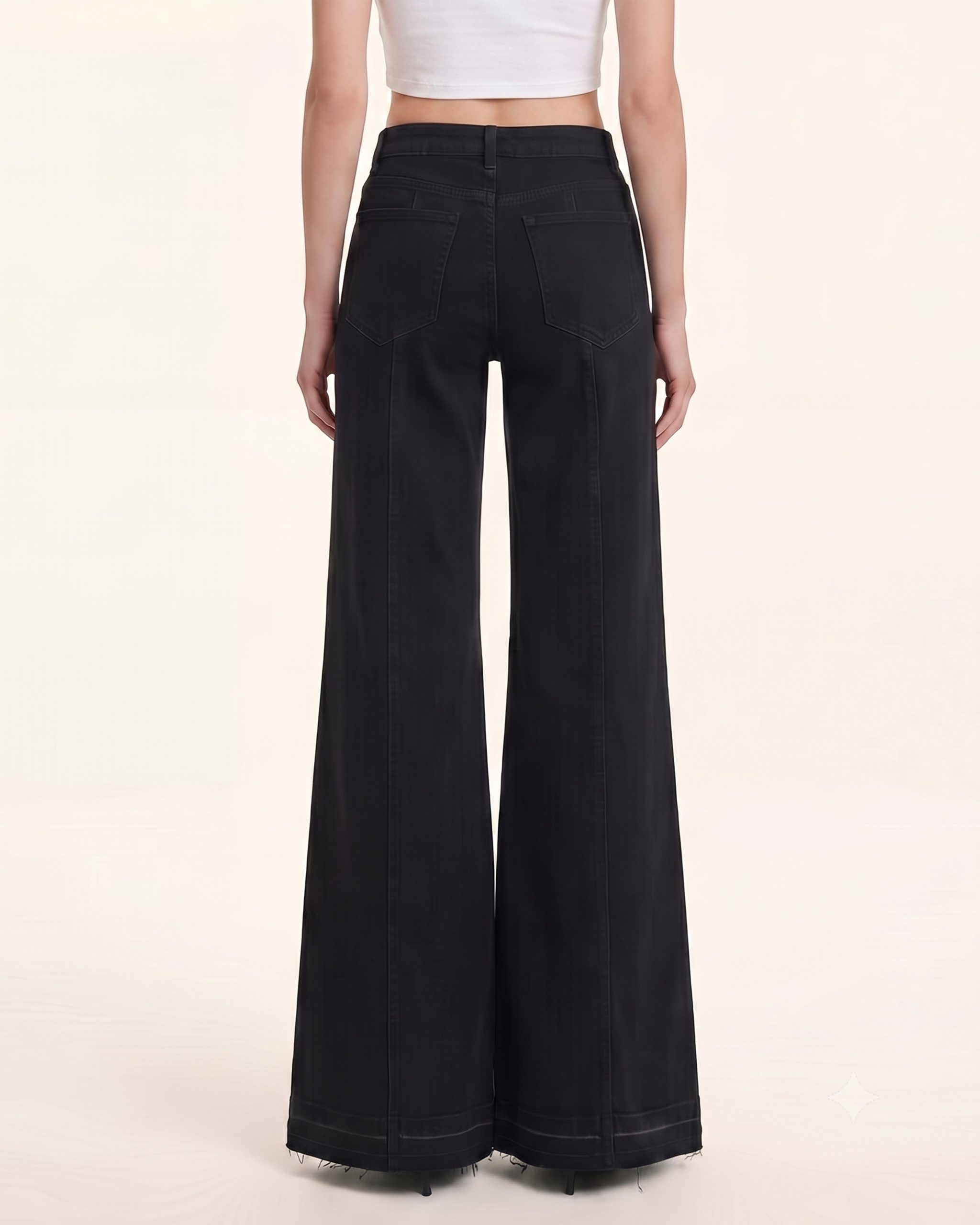 The Rebel Pink Ribbon Split Fray Jeans - Black - Image 2