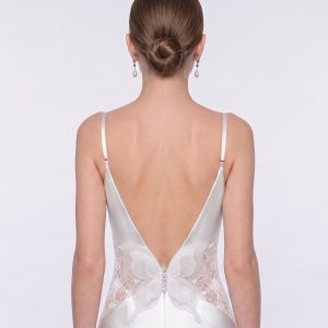Satin Cowl Neck Spaghetti Strap Maxi Dress - White