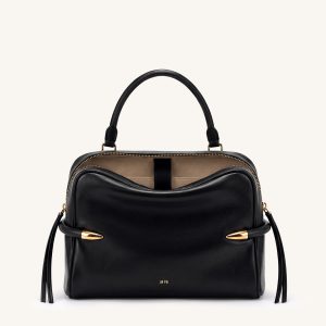Callie Tusk Detail Shoulder Bag - Black