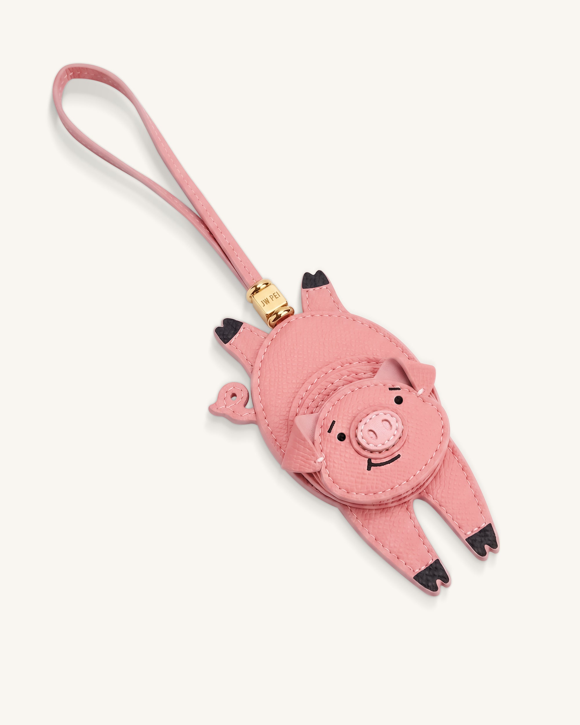 Playful Pig Bag Charm - Pink - Image 4