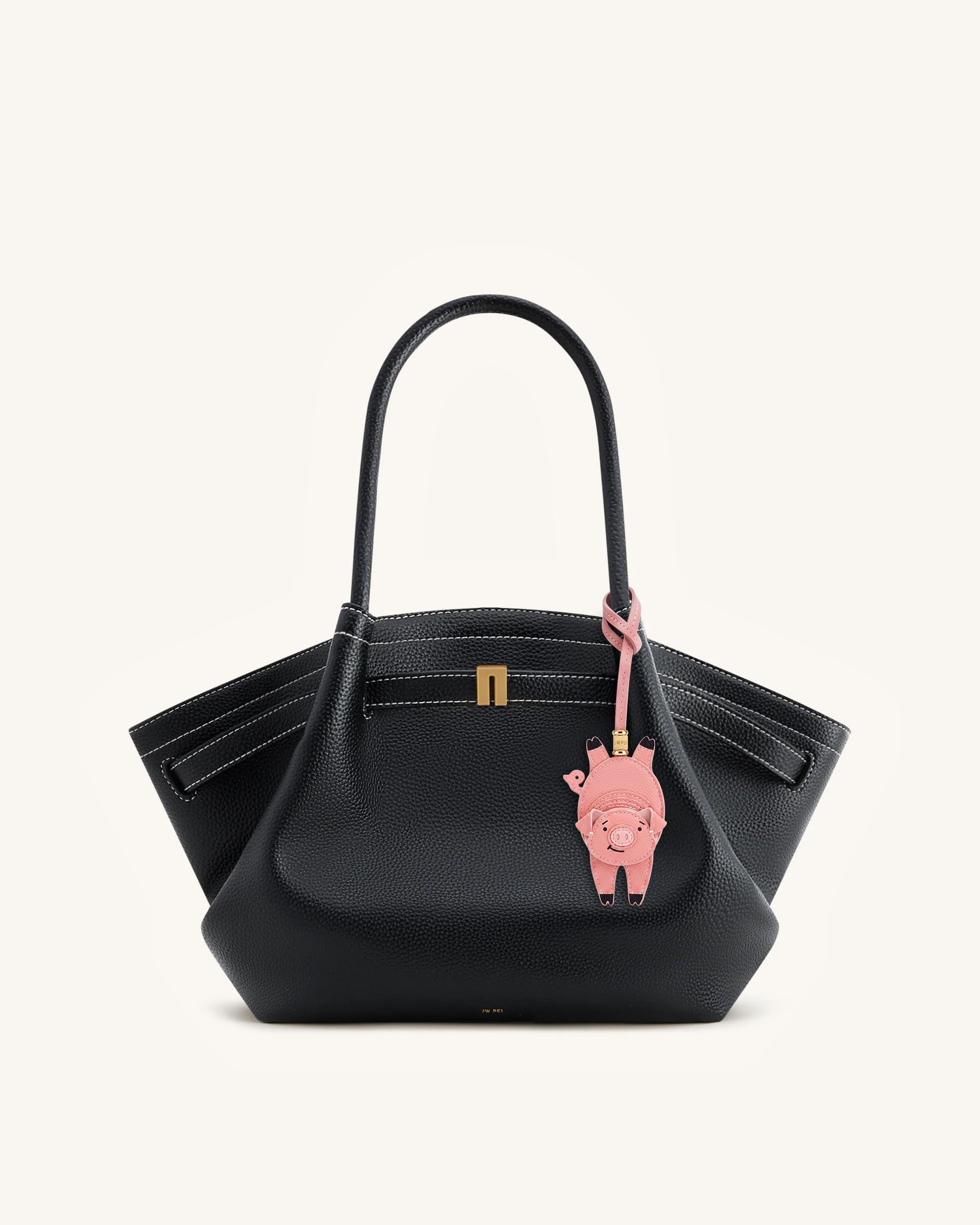 Playful Pig Bag Charm - Pink - Image 3