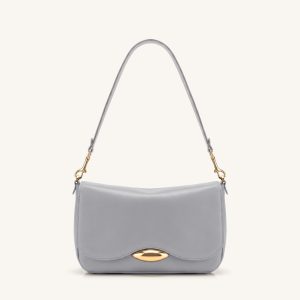 Sofia Classic Flap Shoulder Bag - Gray