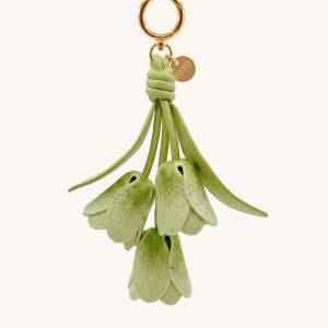 3D Embroidered Tulip Bag Charm - Green
