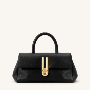 Evania U-Lock Top Handle Bag - Black